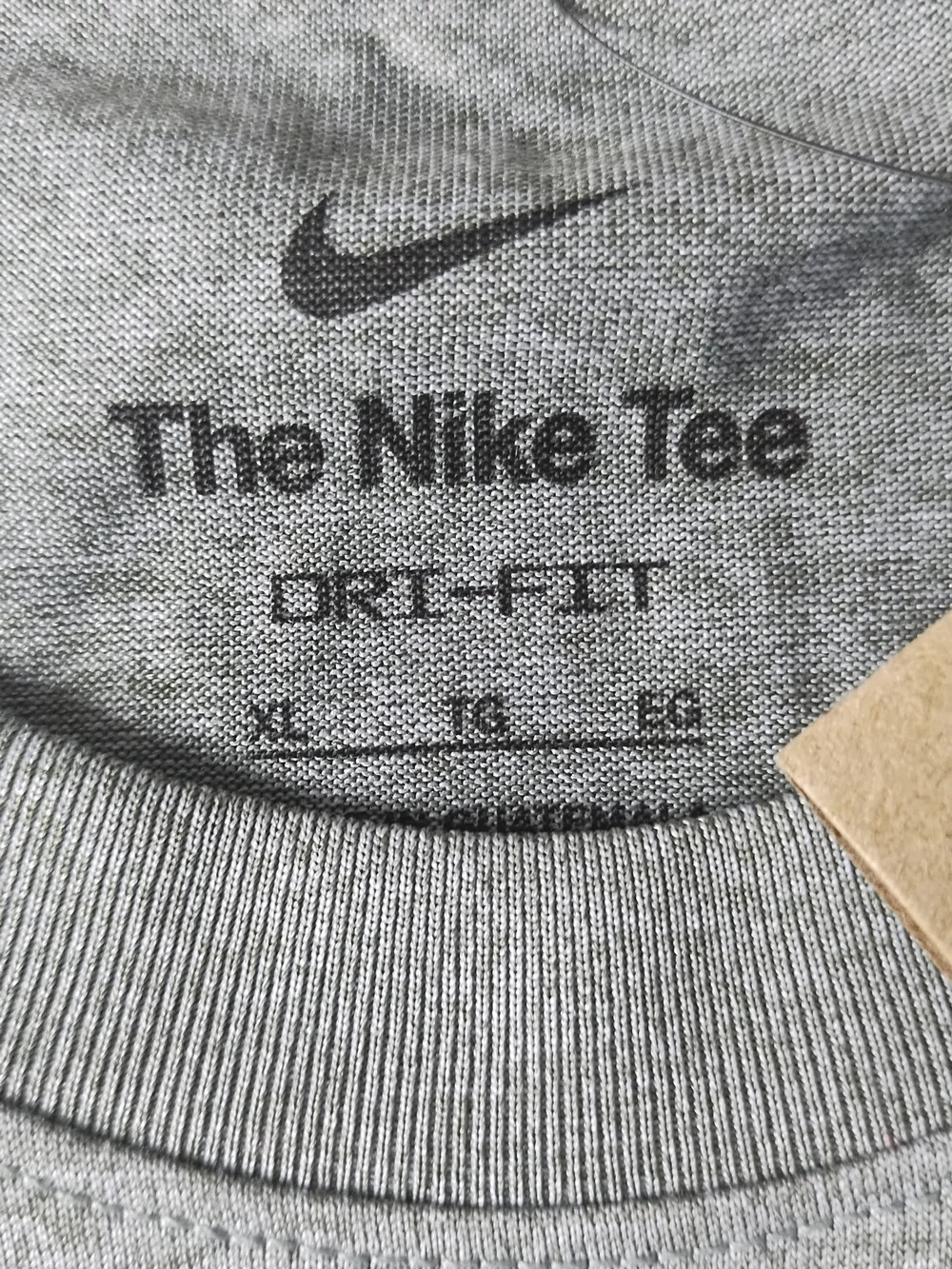 Nike Red Athletic Dri-FIT Crew Tee with Black Swoosh